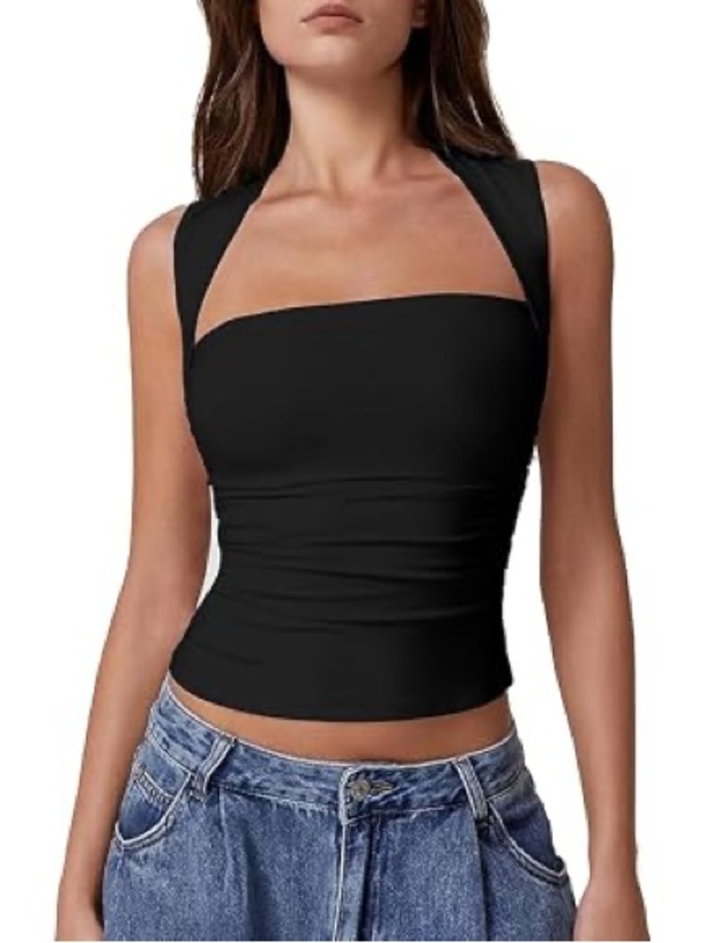 Square neck top